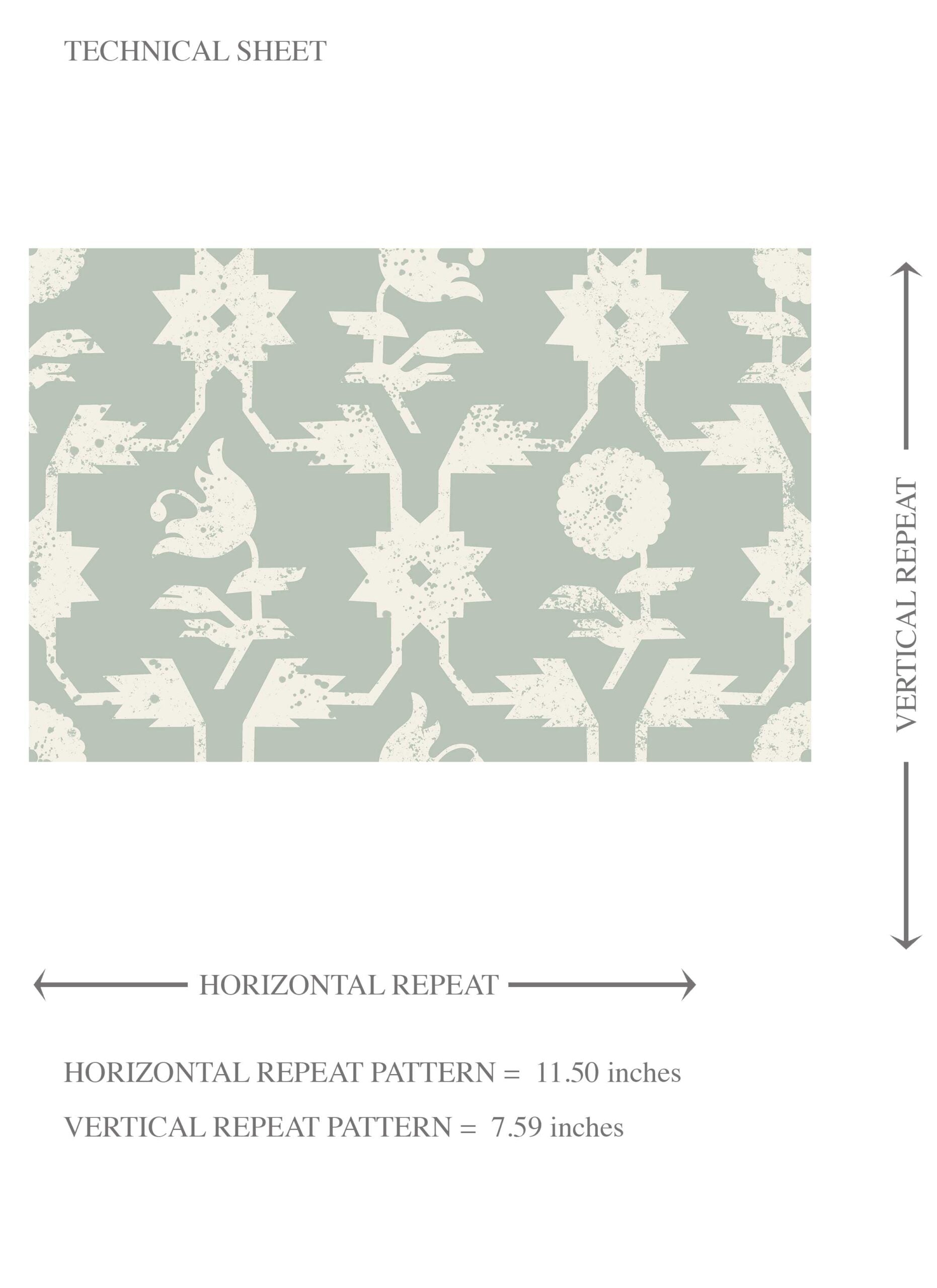 Modern Floral Botanical Kids Room Wallpaper Sample (Green/ White)
