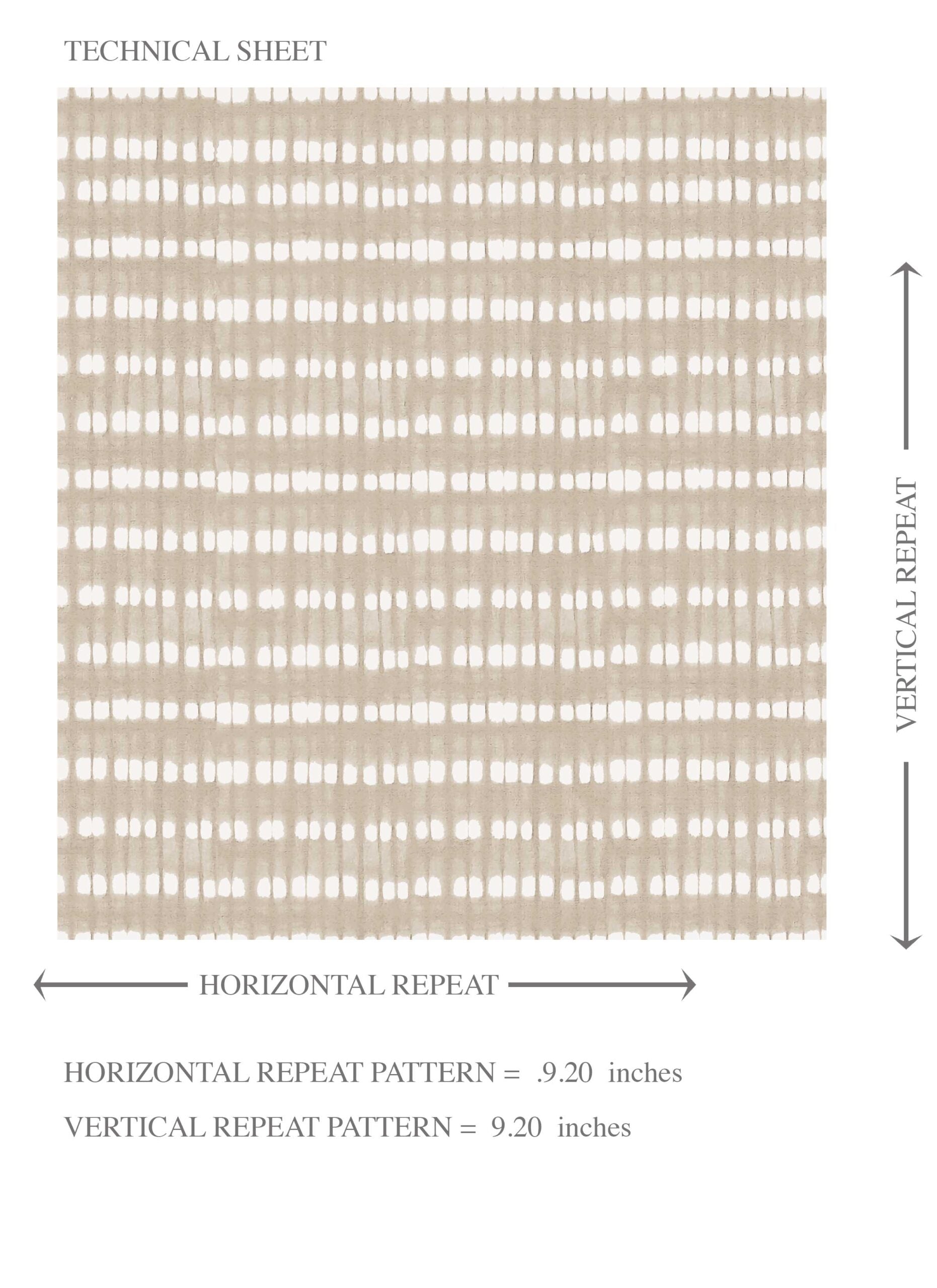 Textured Shibori Effect Striped Kids Room Wallpaper (Beige/ Greige/ White)