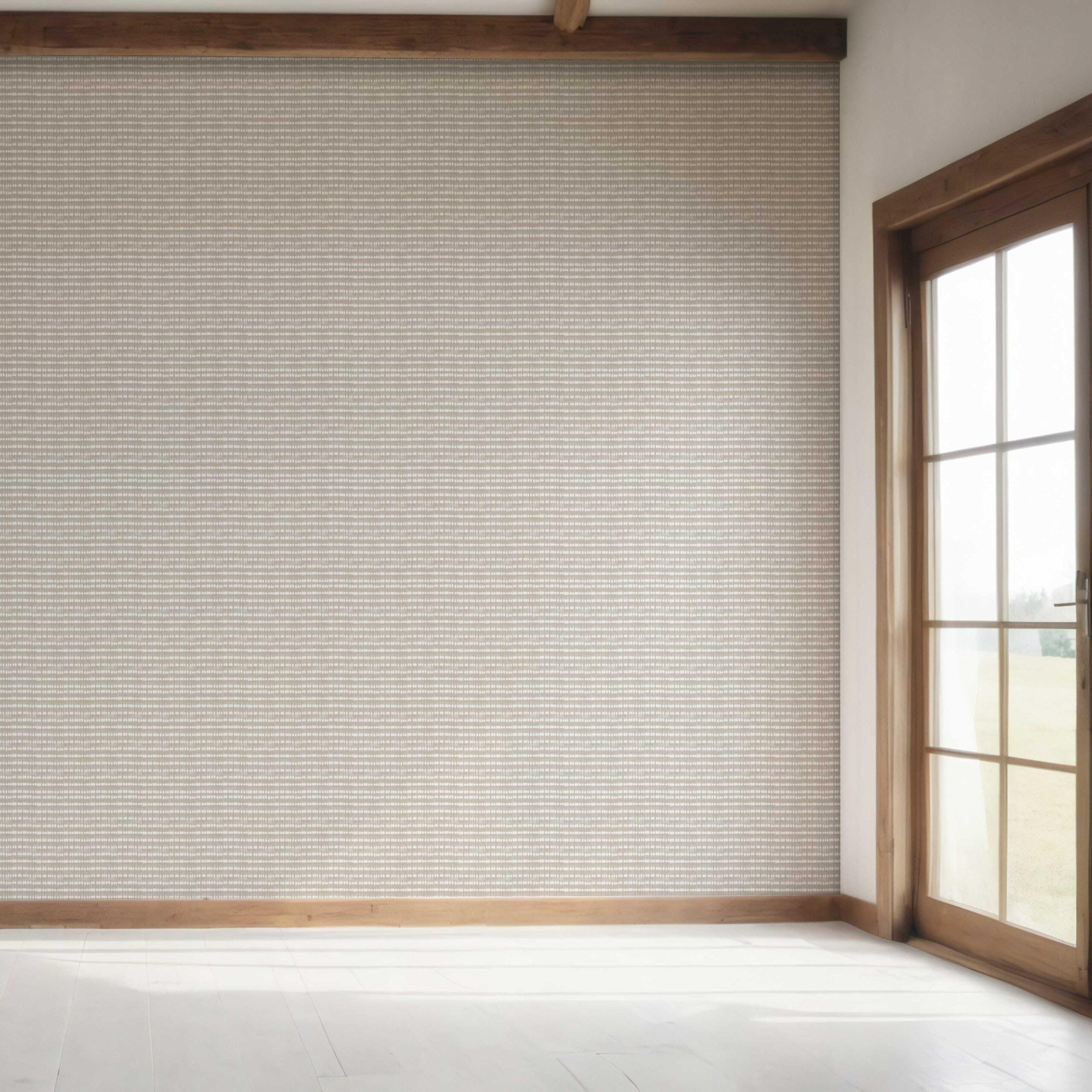 Textured Shibori Effect Striped Bedroom Wallpaper Sample (Gray/ White)