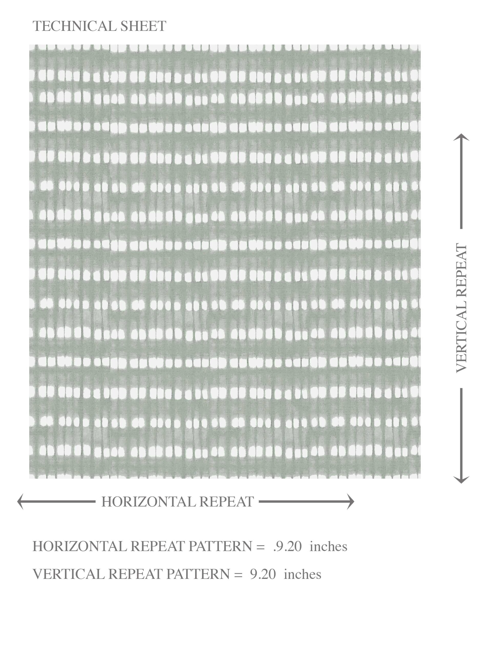 Textured Shibori Effect Striped Kids Room Wallpaper Sample (Sage Gray/ White)