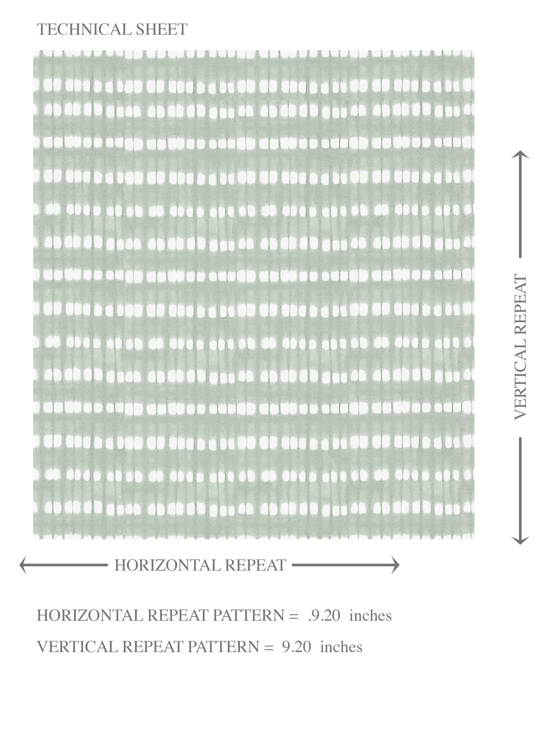 Textured Shibori Effect Striped Kids Room Wallpaper Sample (Green/ White)