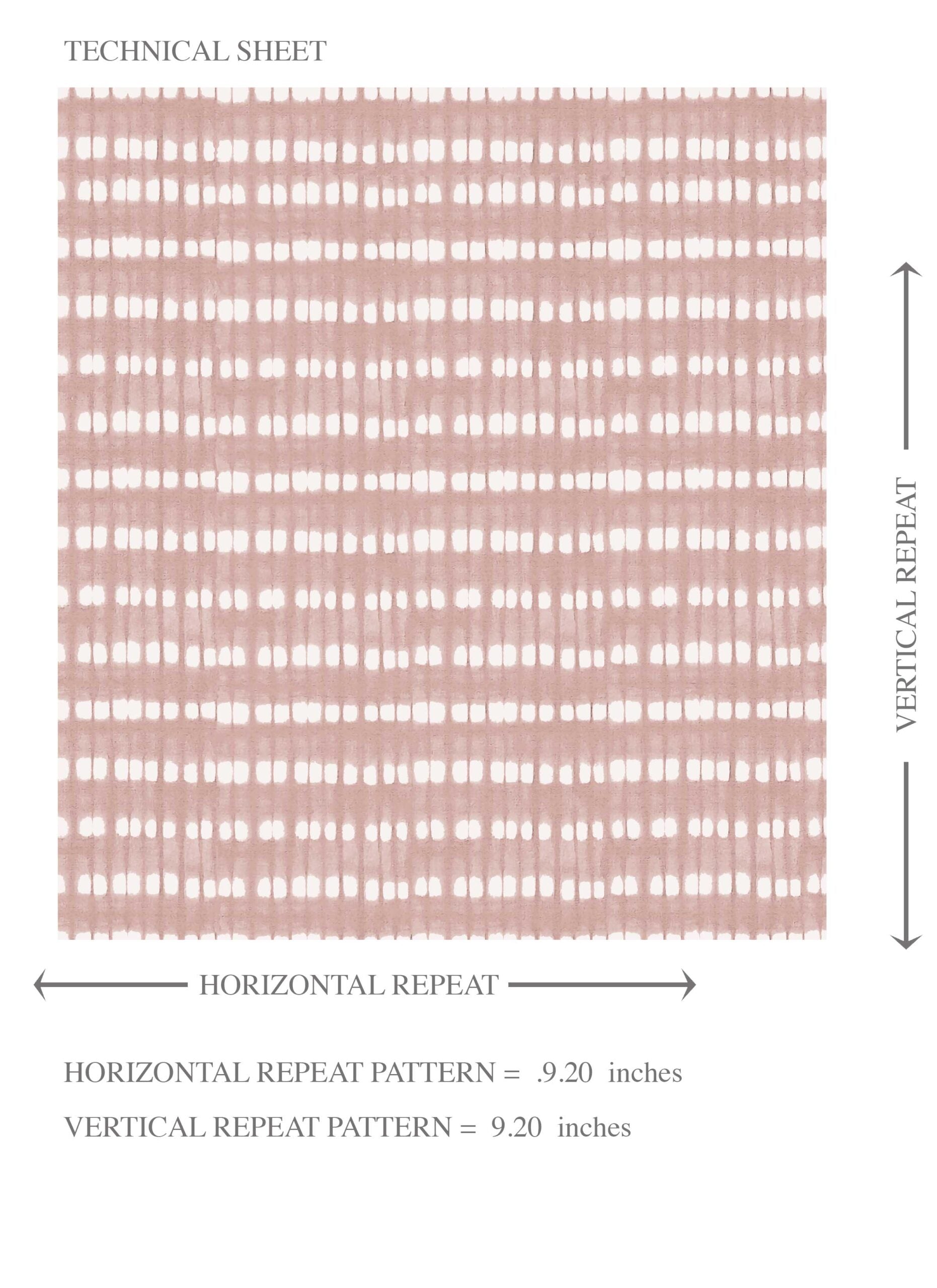 Textured Shibori Effect Striped Kids Room Wallpaper Sample (Pink/ White)