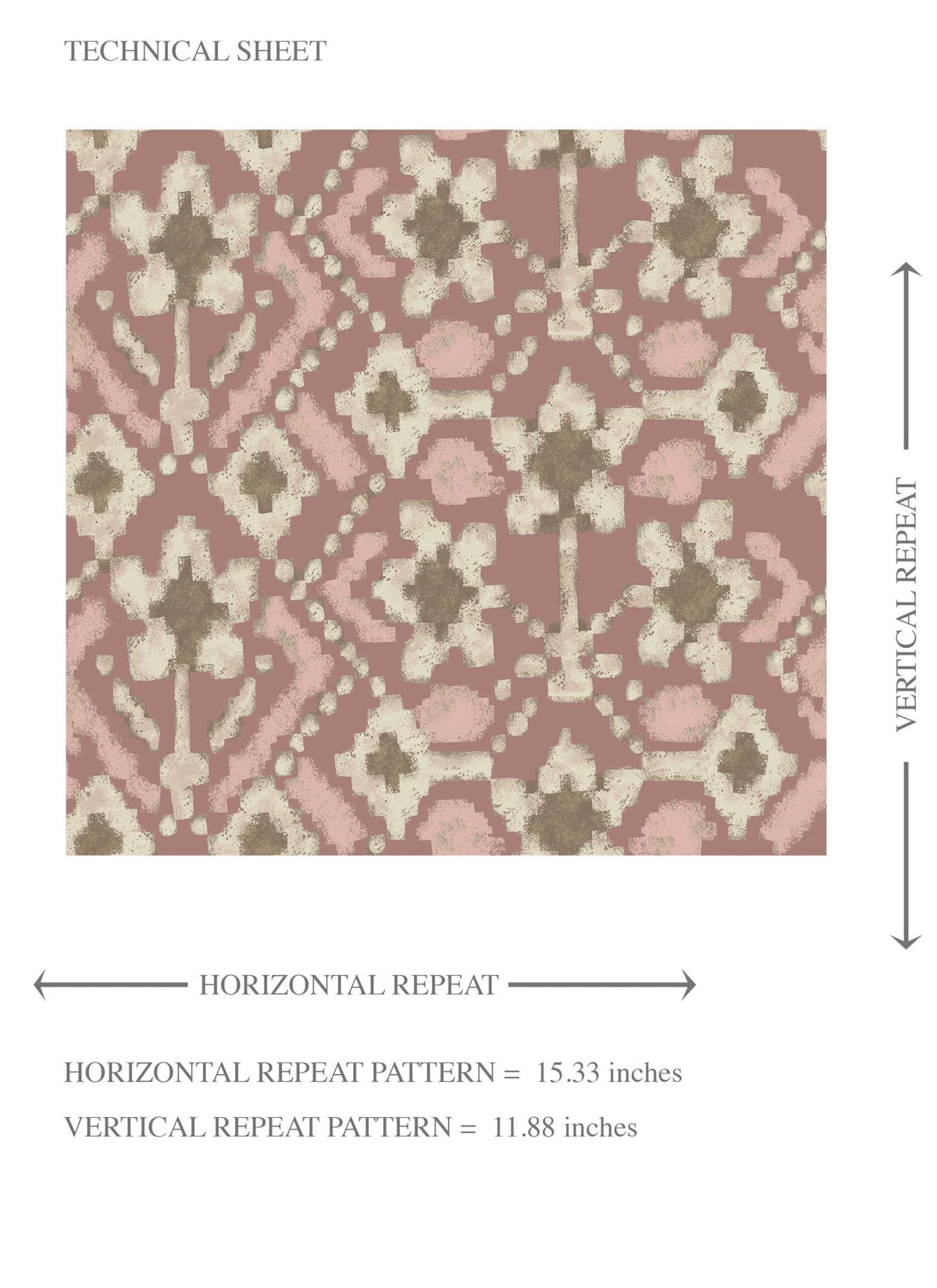 Modern Botanical Floral Kids Room Wallpaper Sample (Peach/ Dusky Pink/ Beige)