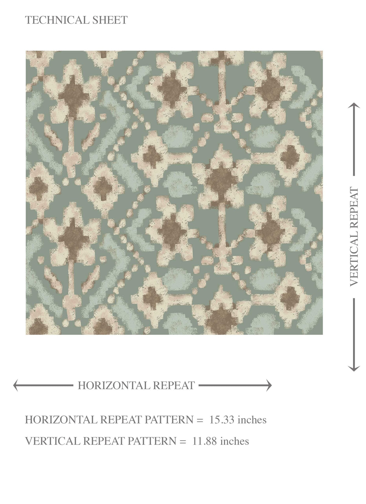 Modern Botanical Floral Kids Room Wallpaper (Sage Green/ Beige)