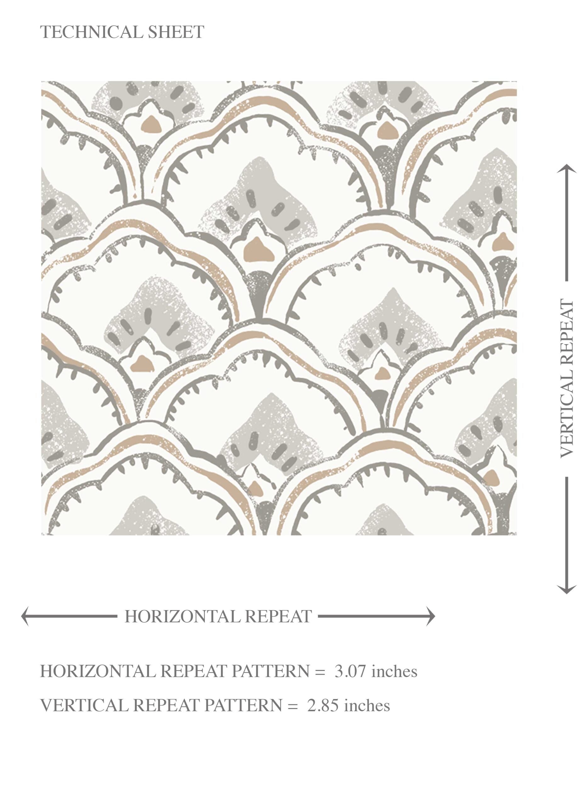 Small-Scale Floral Lattice Kids Room Wallpaper Sample (Gray/ White)