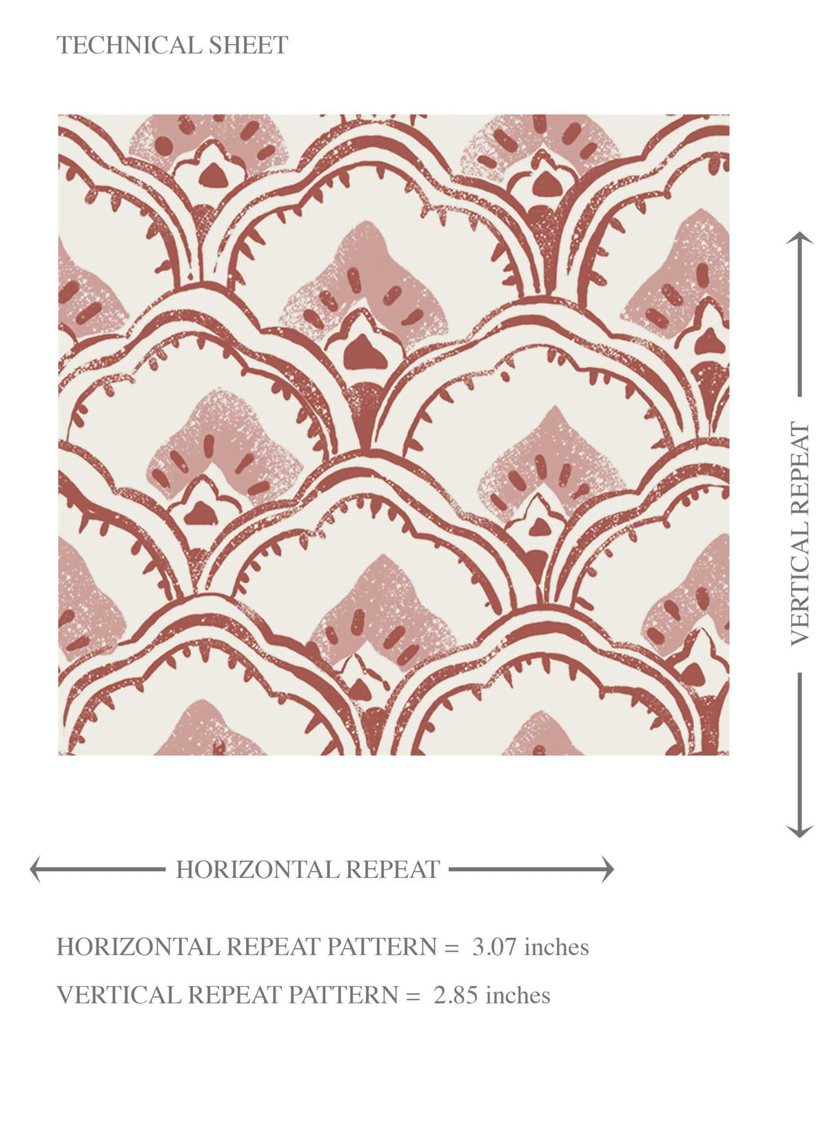 Small-Scale Floral Lattice Kids Room Wallpaper Sample (Red/ Pink/ White)