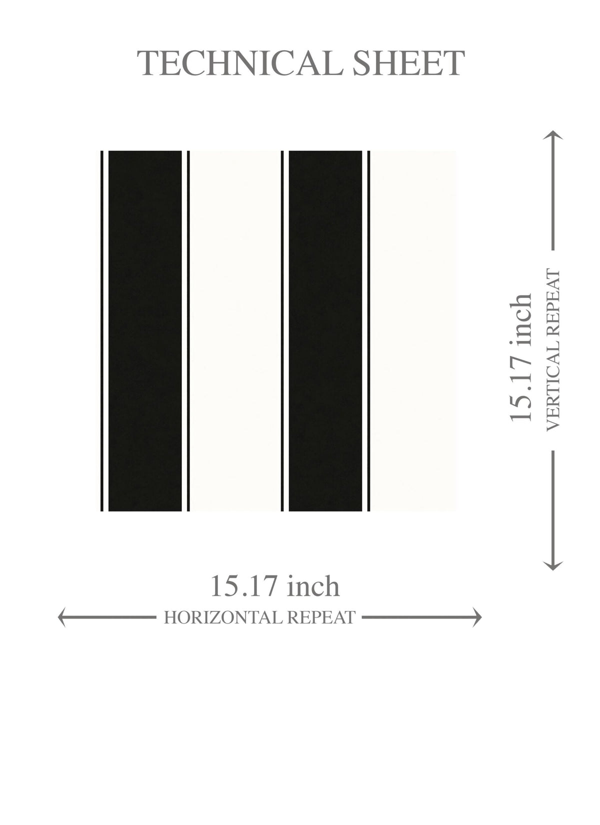 Neutral-Toned Scandi-Inspired Striped Kids Room Wallpaper Sample (Black & White)