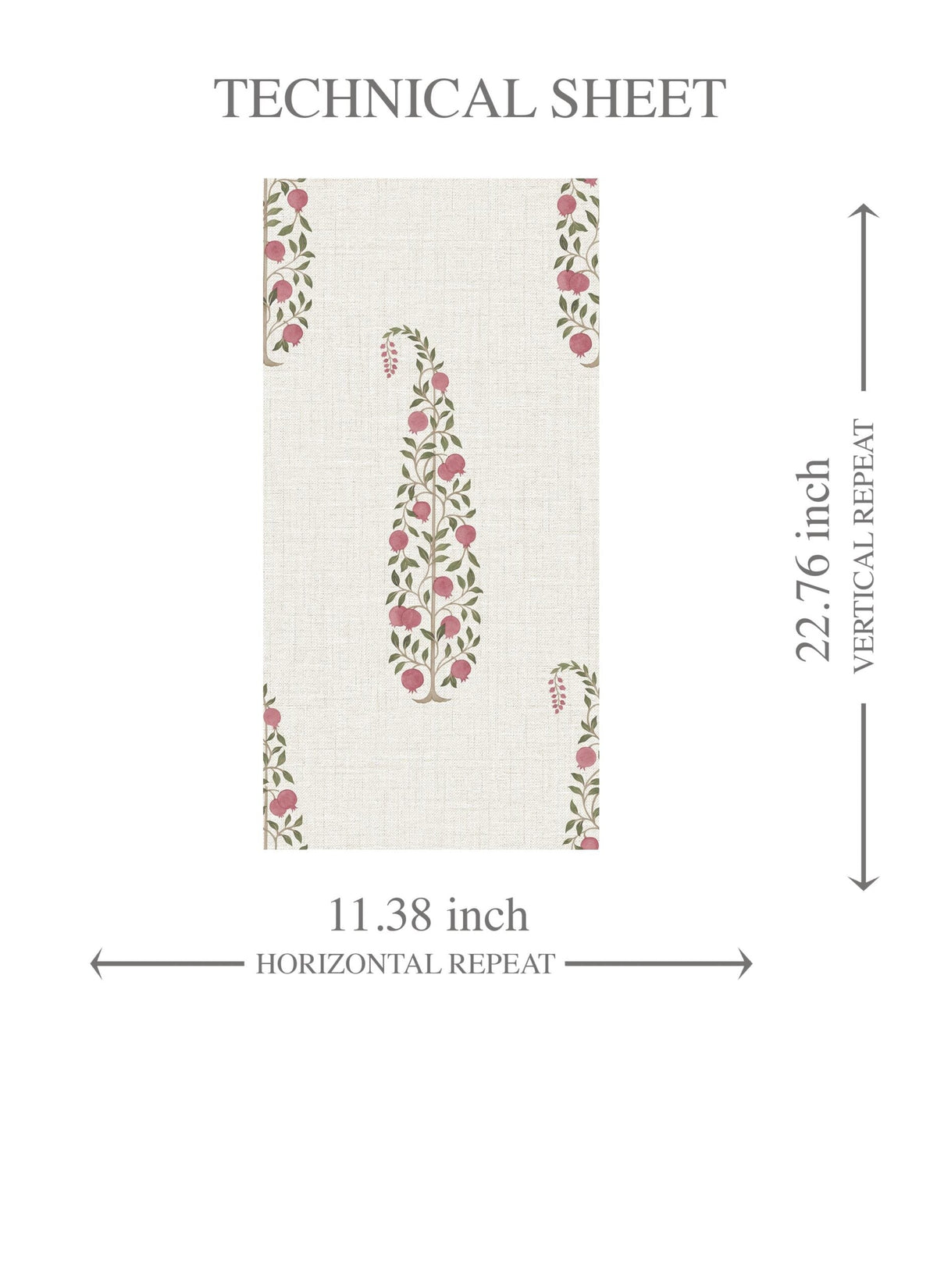 Ethnic/ Vintage-Inspired Floral Paisley Kids Room Wallpaper Sample (Pink/ Green/ Off-White)