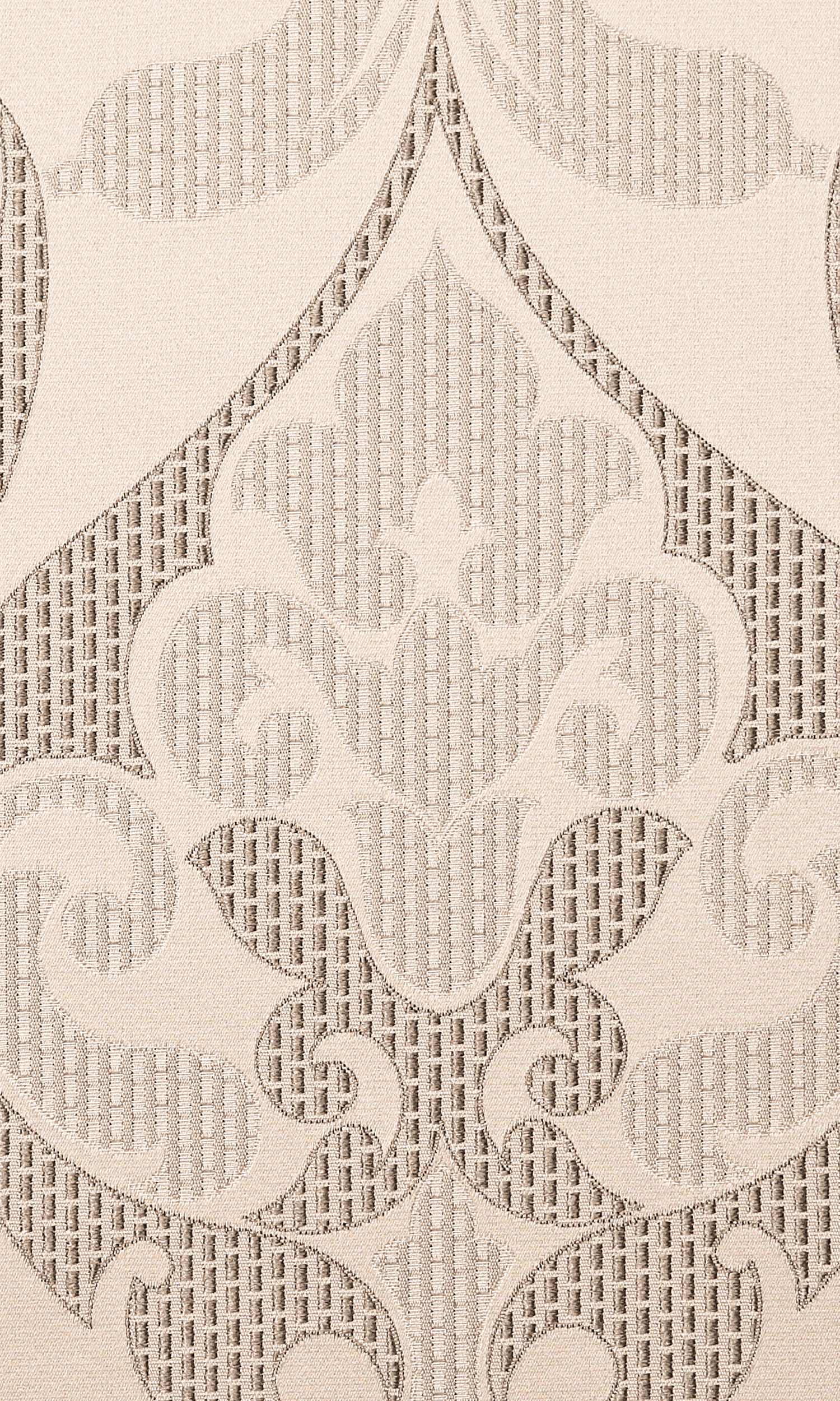 Self Patterned Home Textile Fabric Material Sample (Cream/ Brown)