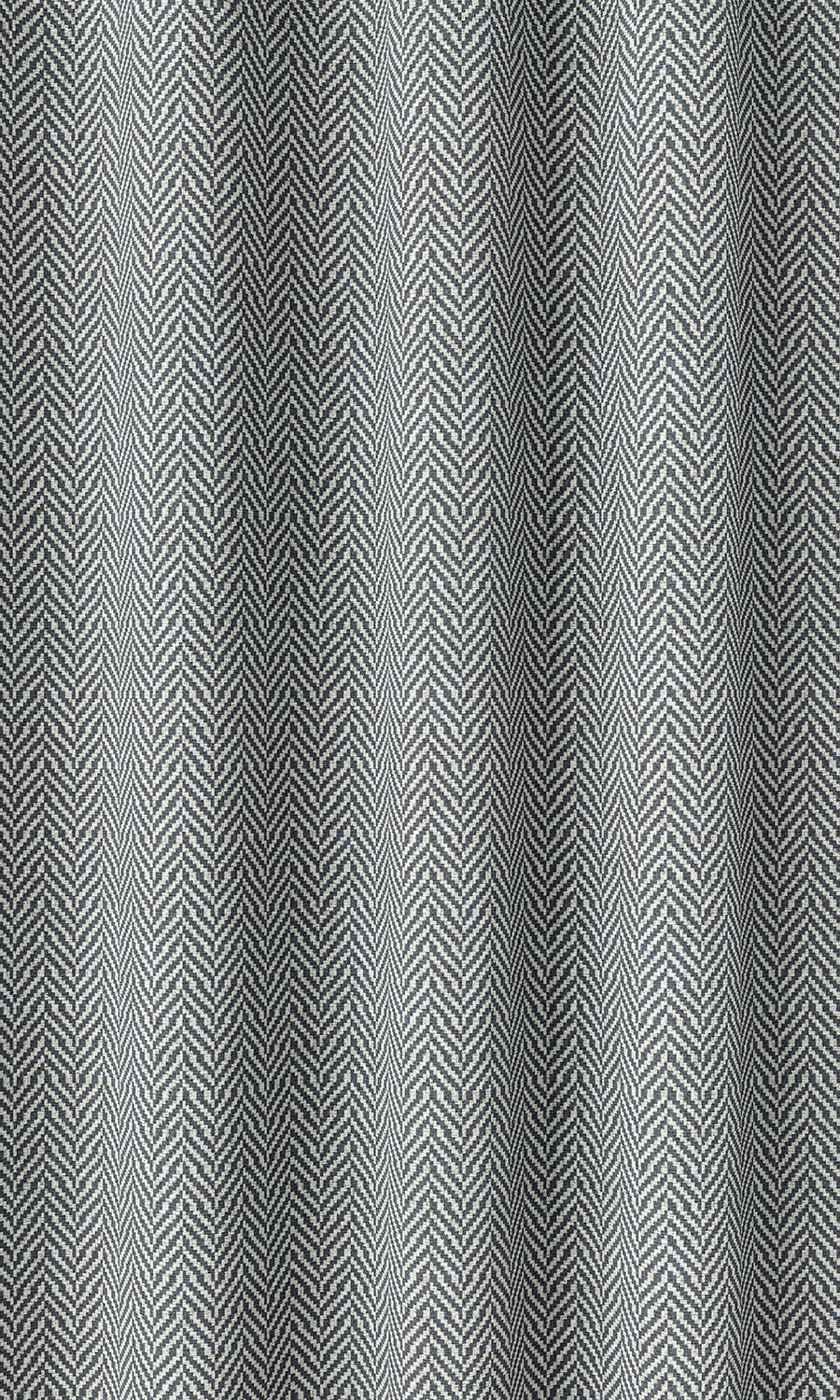 Herringbone Print Home Décor Fabric By the Yard (Petrol Blue/ White)