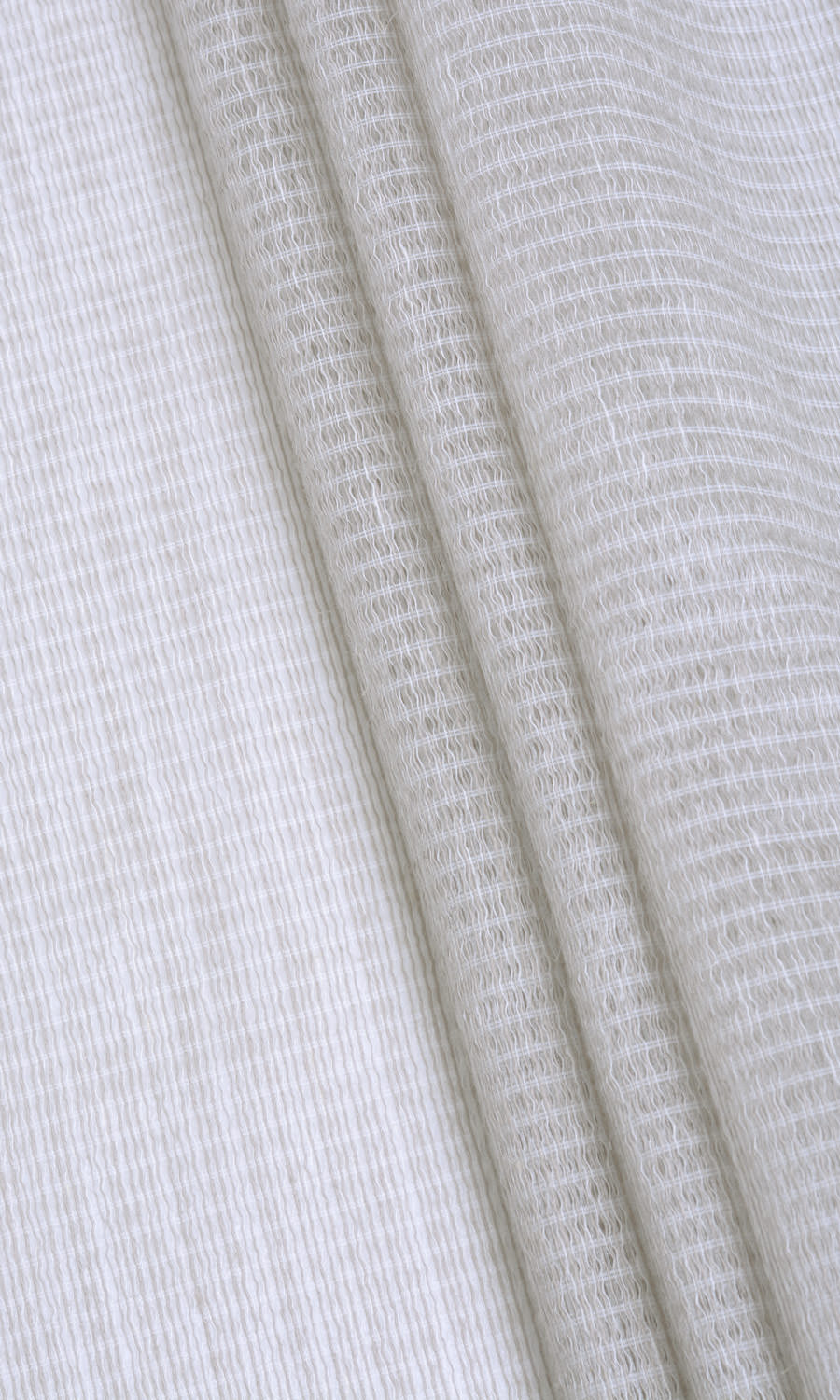 Horizontal Striped Sheer Home Décor Fabric Sample (Grey-Beige)