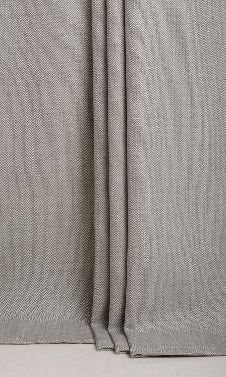 Herringbone Textured Home Textile Fabric Material By the Yard (Grey)
