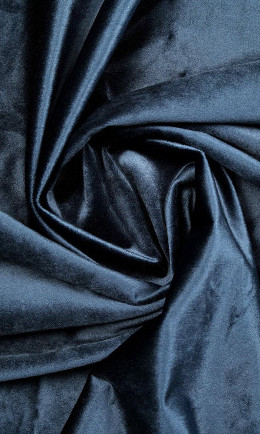 Velvet Home Décor Fabric Sample (Navy Blue)