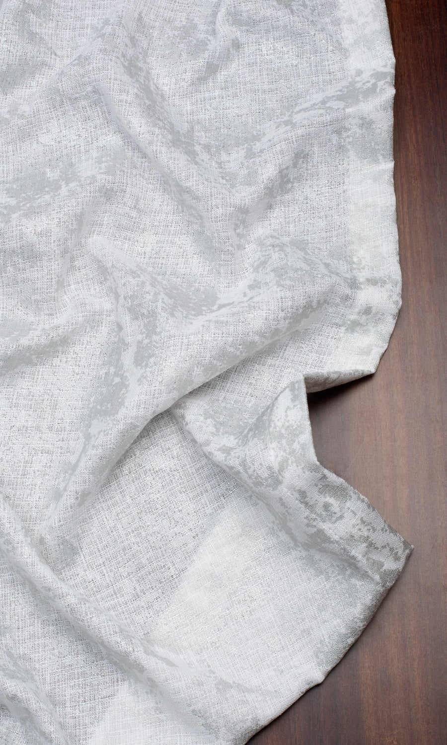 Metallic Accents Semi-Sheer Window Treatments Fabric By the Yard (White)