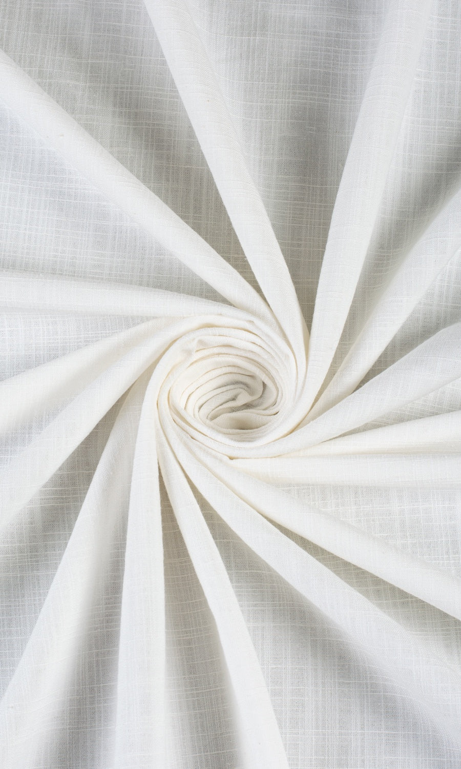 Plain Linen-Texture Home Décor Fabric By the Yard (White)