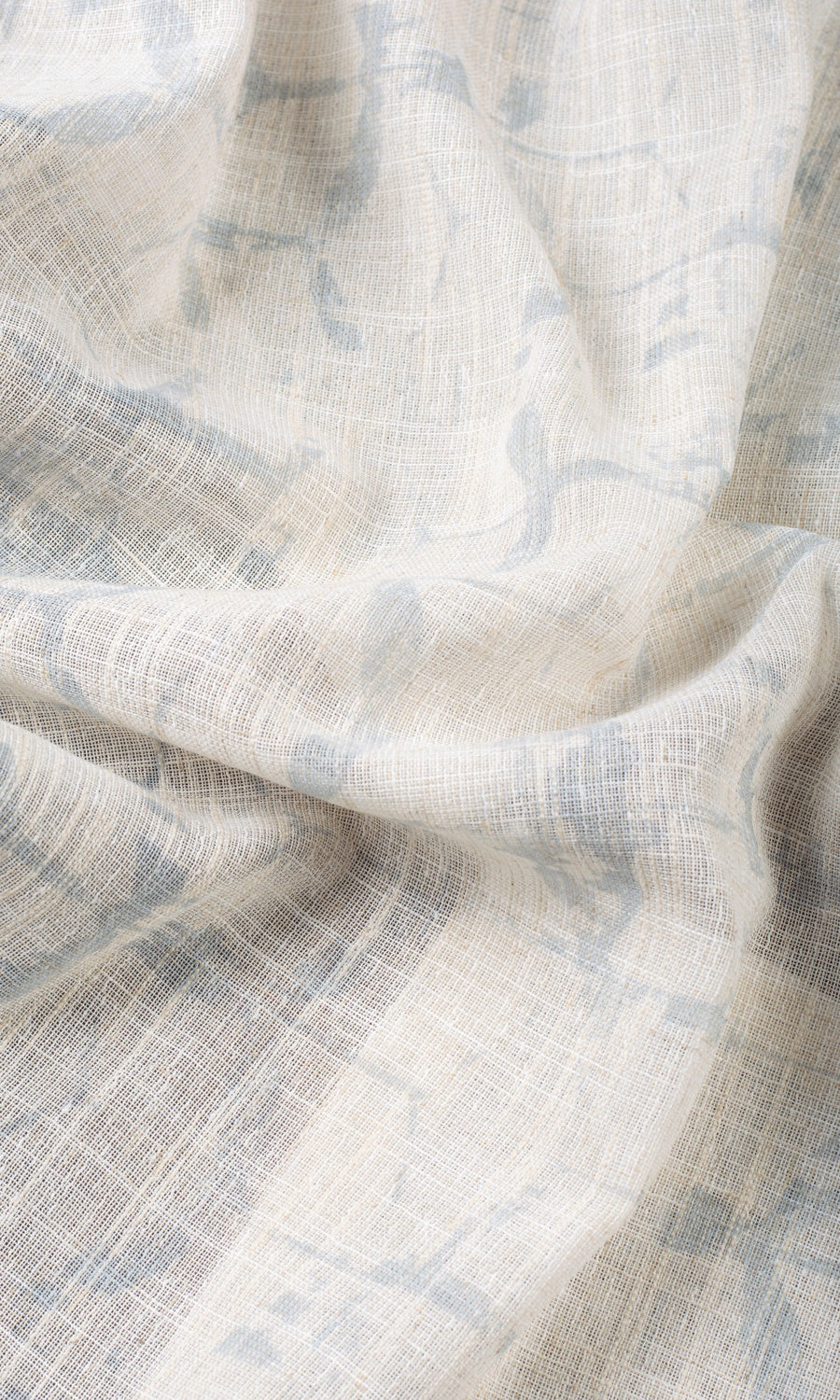 Self-Patterned Sheer Fabric By the Yard for Curtains & Drapes (Cream/ Grey)