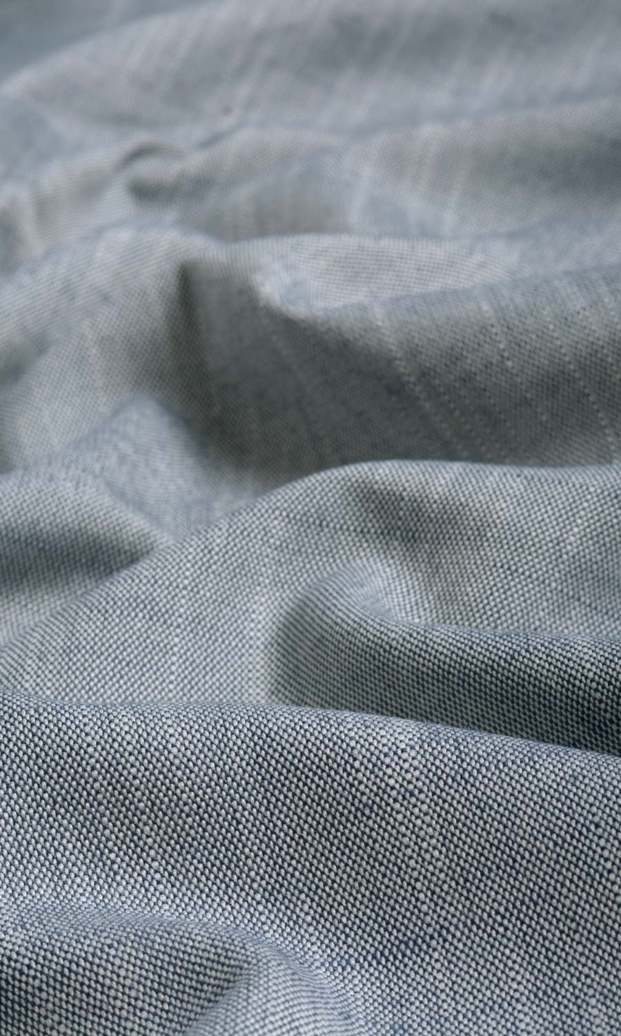 Plain Linen Texture Fabric Sample for Curtains & Drapes (Denim Blue)