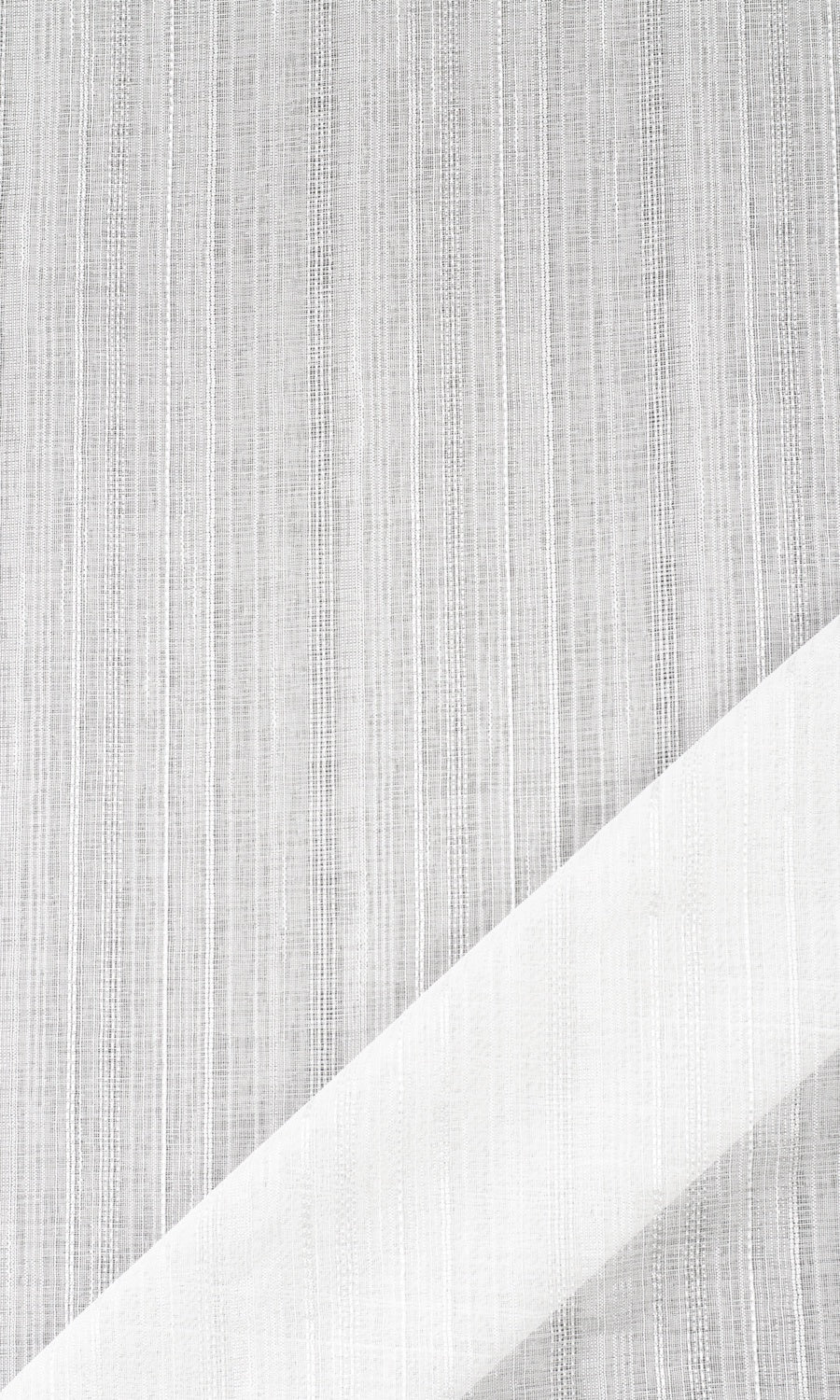 Textured Striped Sheer Fabric Material By the Yard (White)