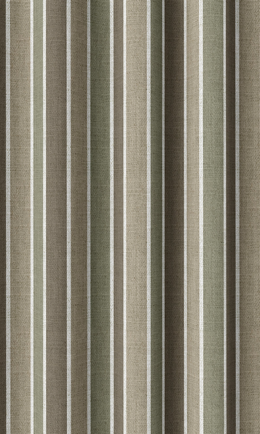 Striped Home Décor Fabric Sample (Olive Green/ Brown/ Beige)