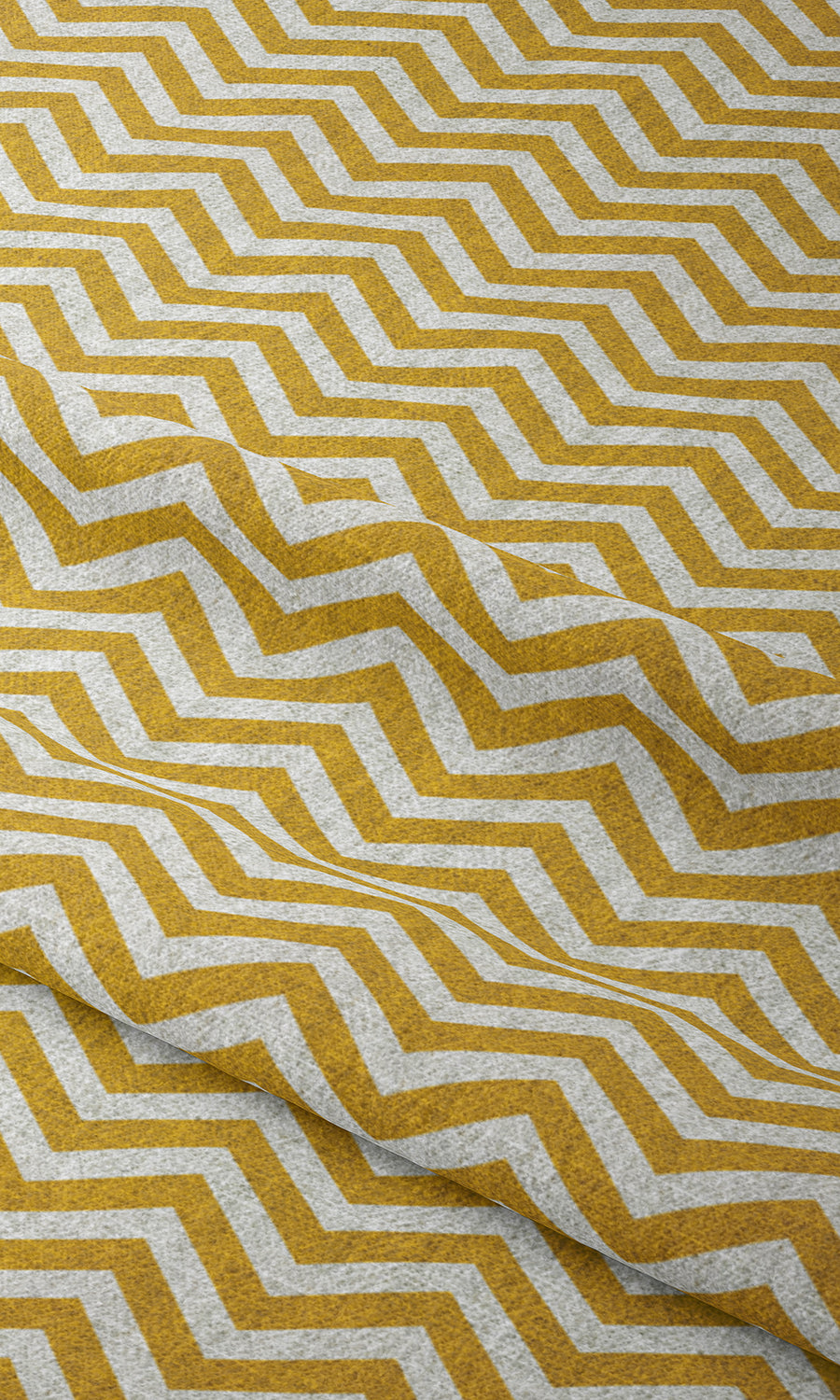 Chevron Print Window Treatments Fabric Sample (Deep Yellow/ White)