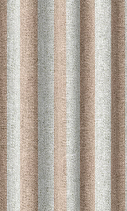 Modern Striped Drapery (Blush Pink/ White)