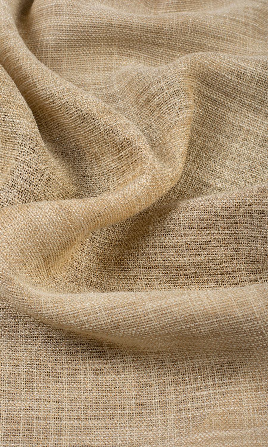 Textured Sheer Home Décor Fabric By the Yard (Mustard Beige)