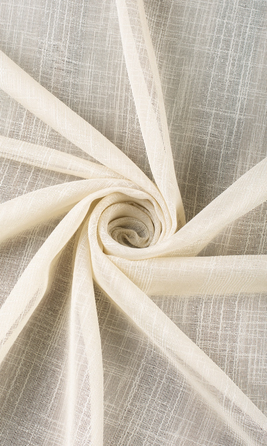 Textured Stripe Sheer Fabric Material By the Yard (Almond Cream)