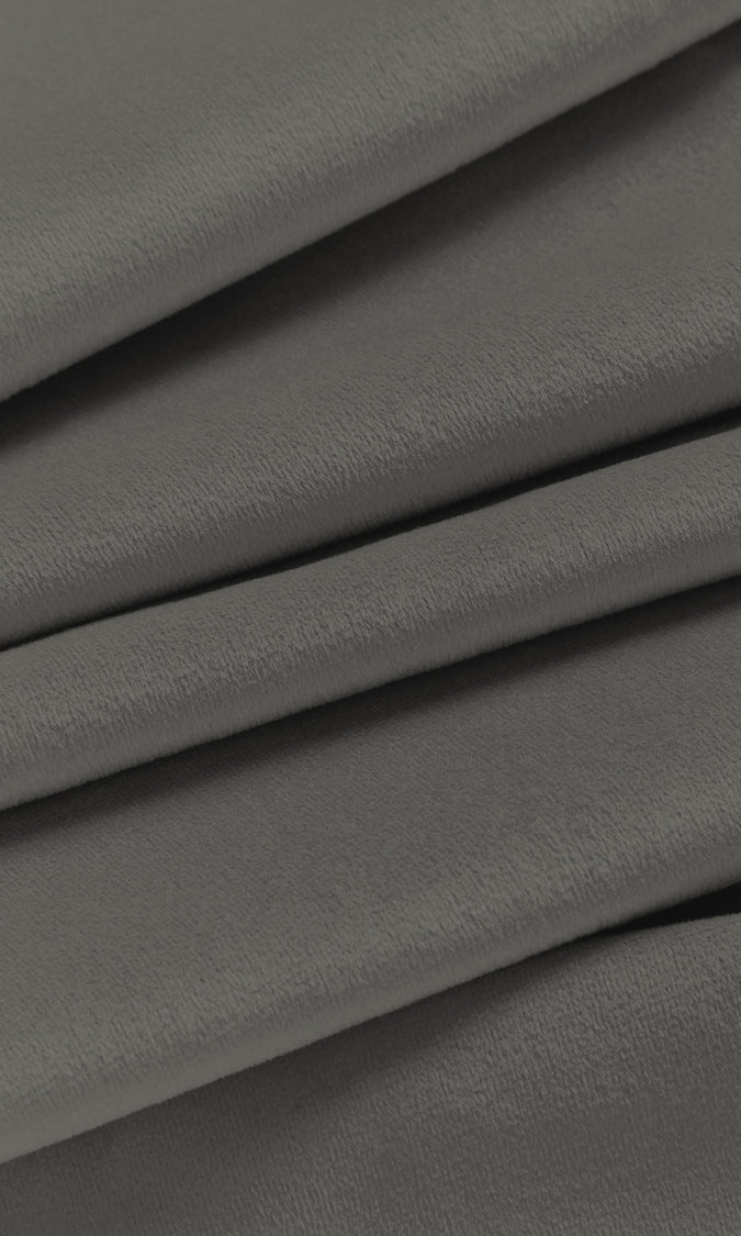 Velvet Home Décor Fabric By the Yard (Grey)