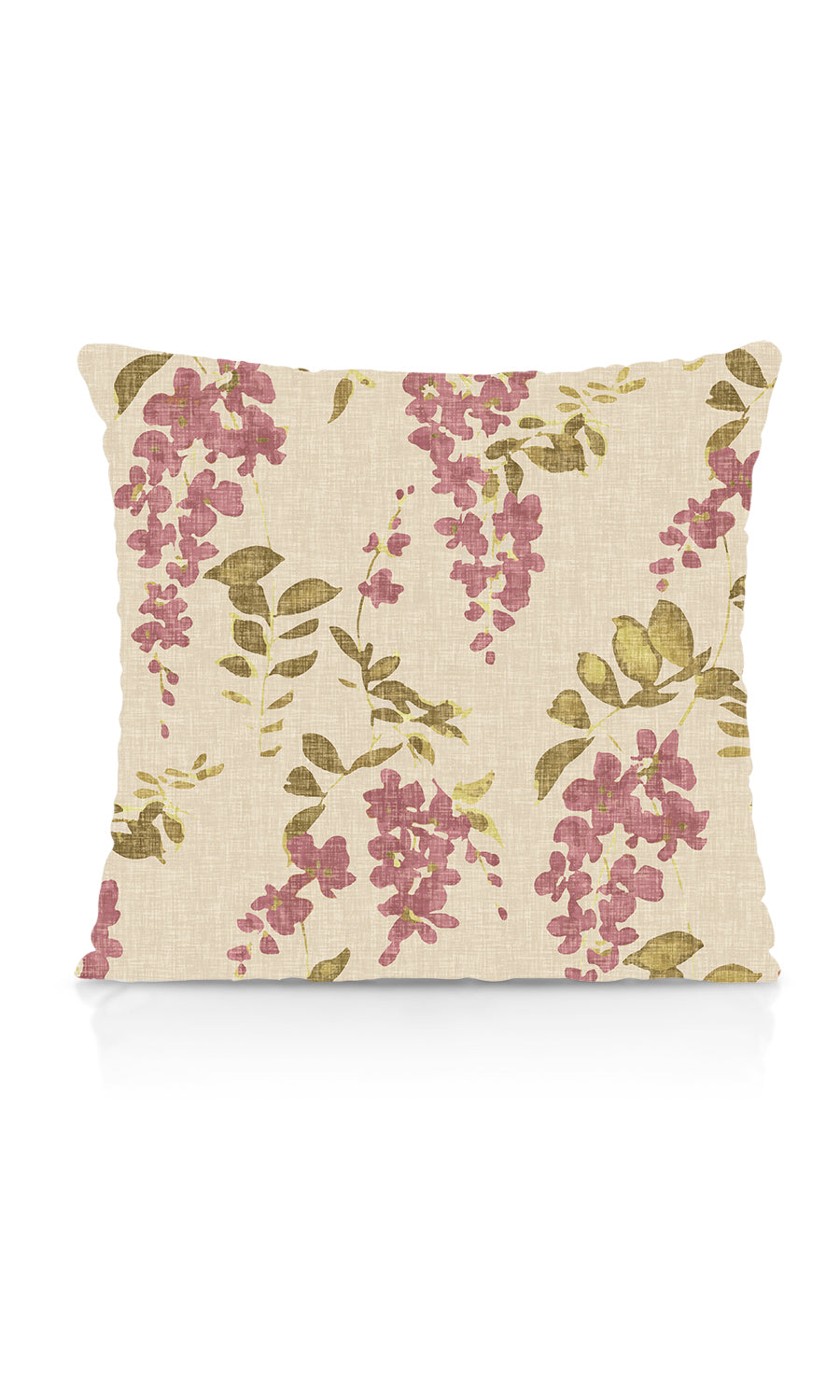Dimout Floral Fabric Material By the Yard (Pink/ Cream)