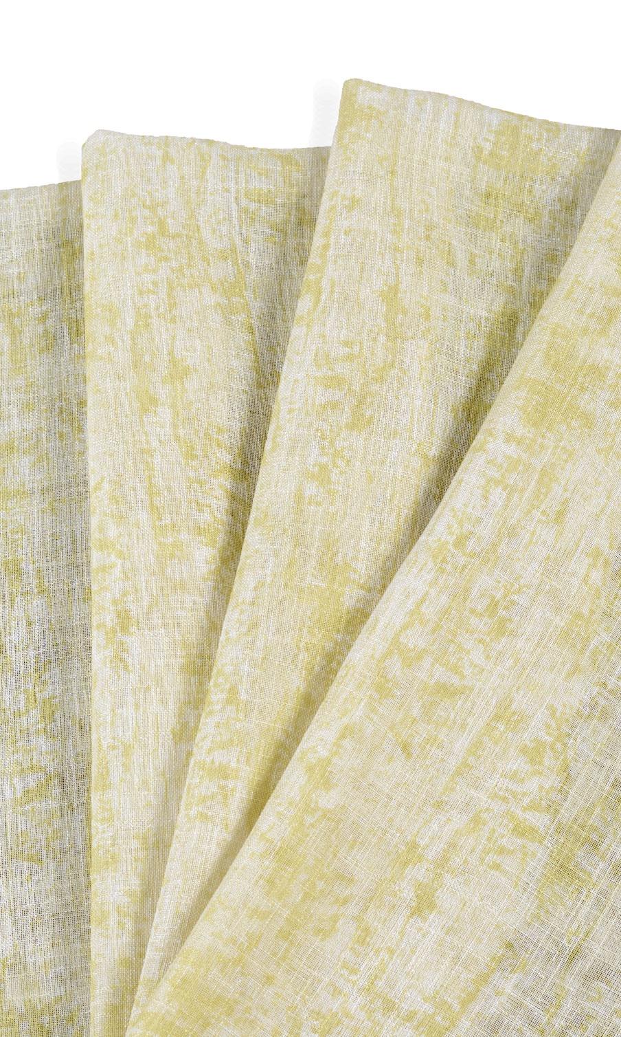 Textured Sheer Fabric Material By the Yard (Yellow-Green)