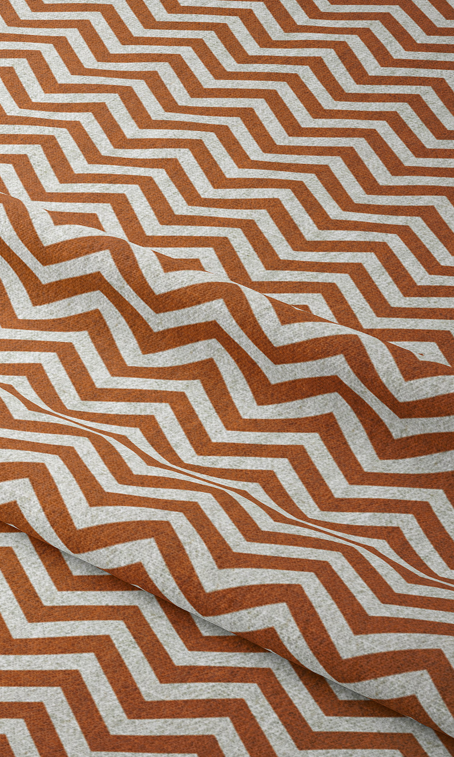 Chevron Print Drapery for Living, Bedroom, Kitchen, Bathroom (Burnt Orange/ White)