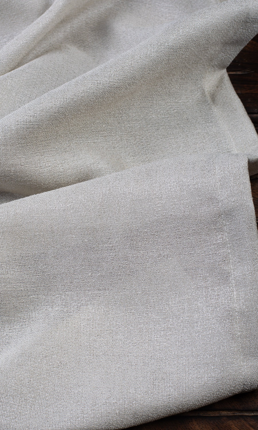 Plain Semi-Sheer Fabric By the Yard for Curtains & Drapes (Silver Gray)
