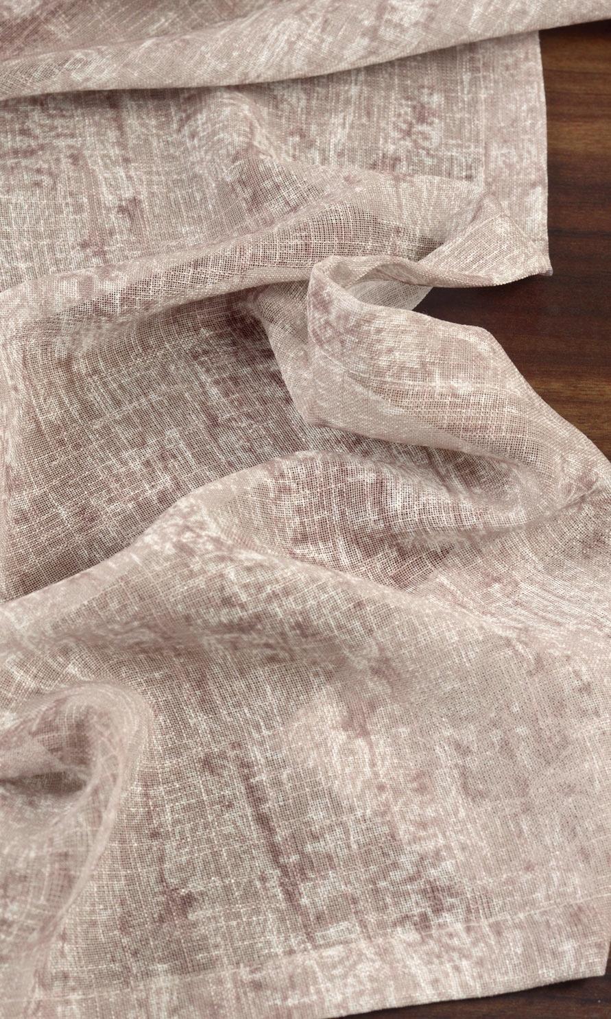 Textured Sheer Home Décor Fabric By the Yard (Brown)