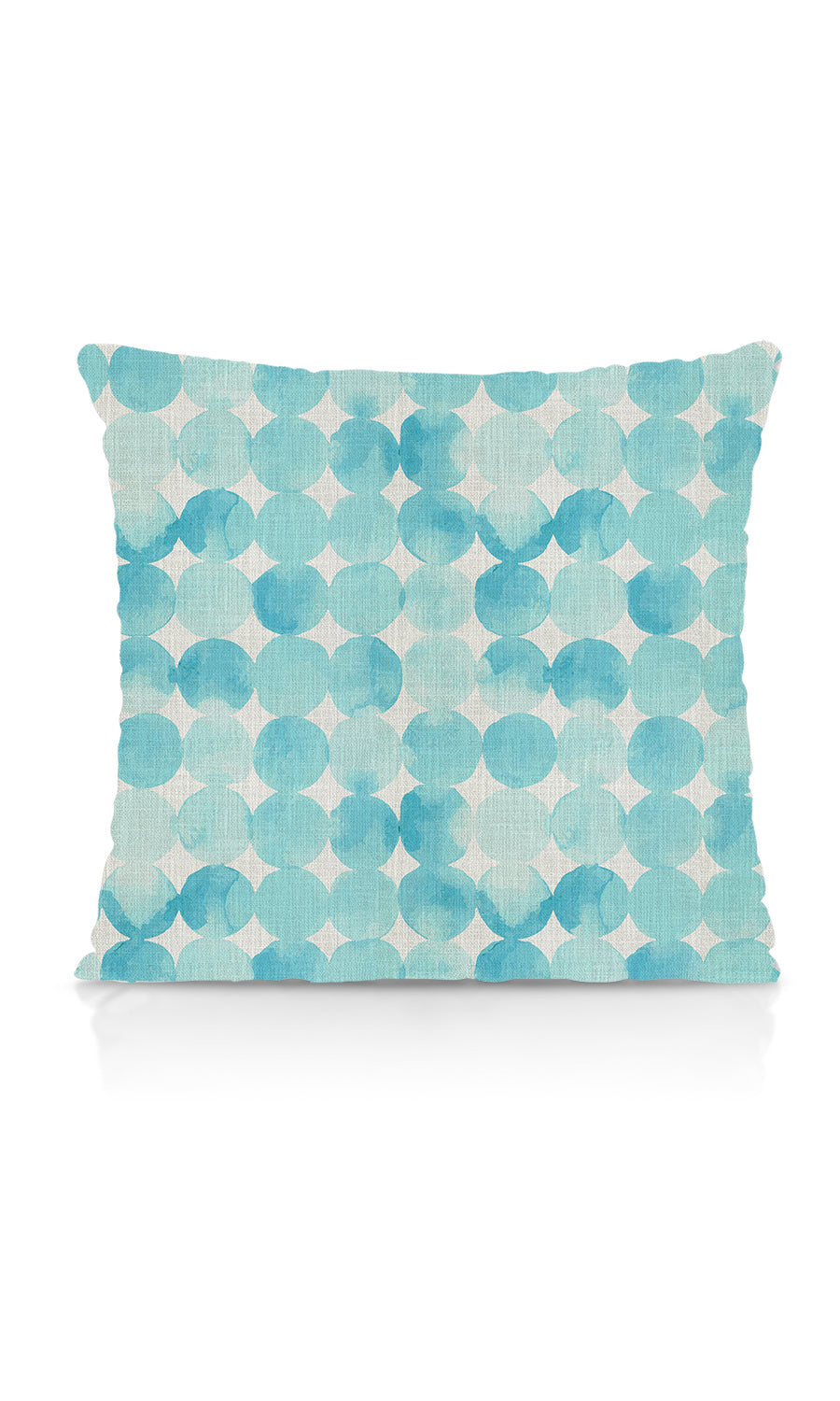 Polka Dots Home Textile Fabric Material Sample (White/ Turquoise)