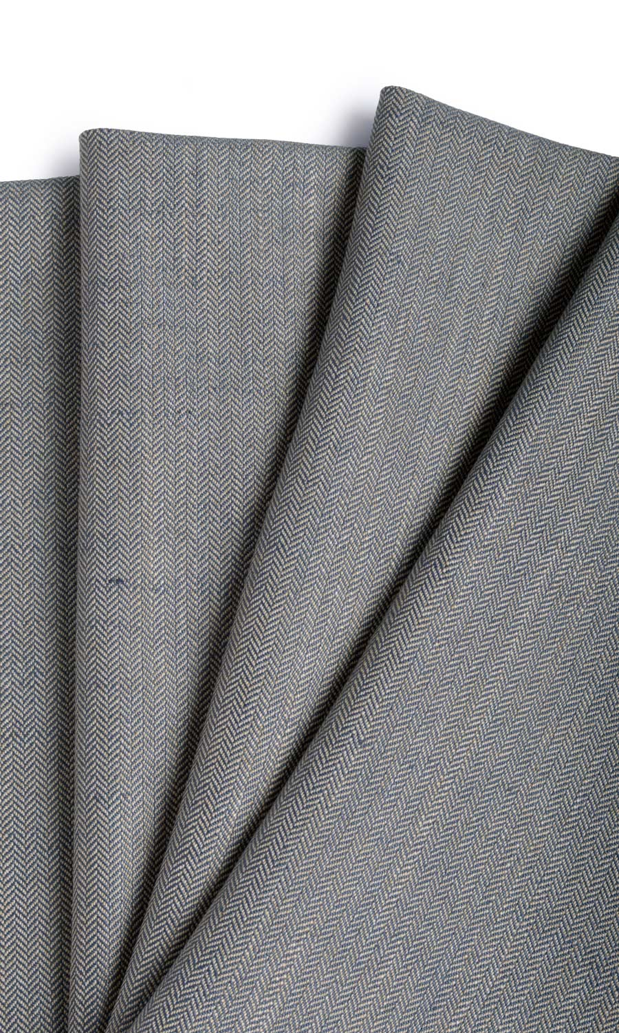 Herringbone Window Treatments Fabric By the Yard (Navy Blue/ Brown/ Grey)