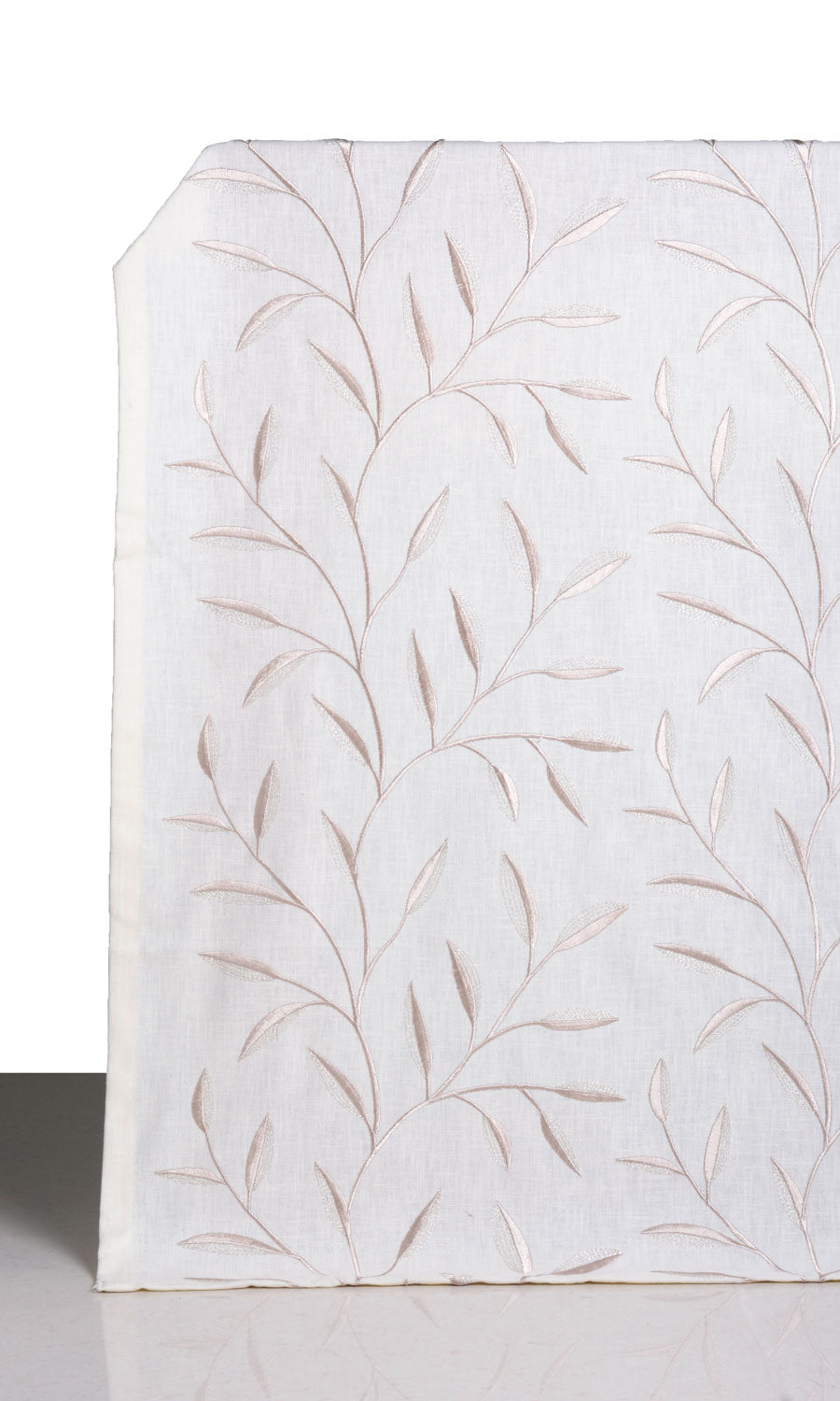 Floral Embroidery Home Décor Fabric By the Yard (White/ Cream)