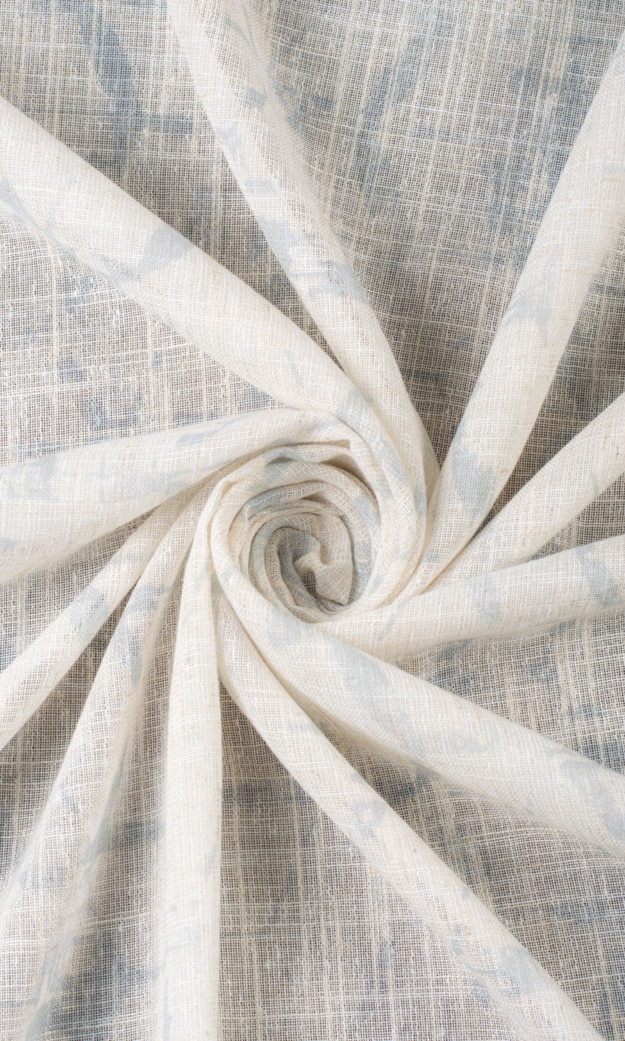 Self-Patterned Sheer Fabric Material By the Yard (Cream/ Grey)