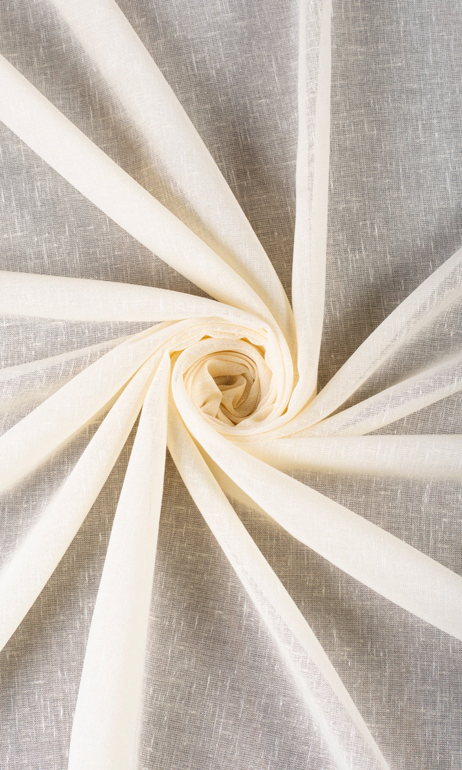 Plain Sheer Window Treatments Fabric By the Yard (Ivory)