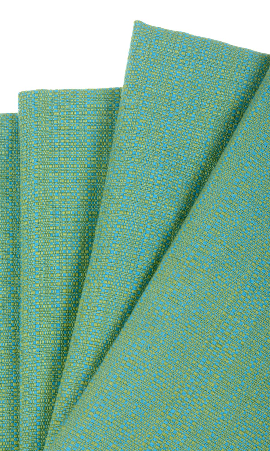 Cotton Window Treatments Fabric By the Yard (Green-Blue)