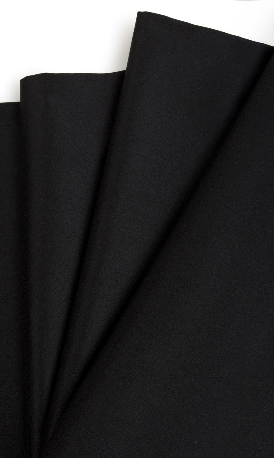 Shantung Silk Fabric Material By the Yard (Black)