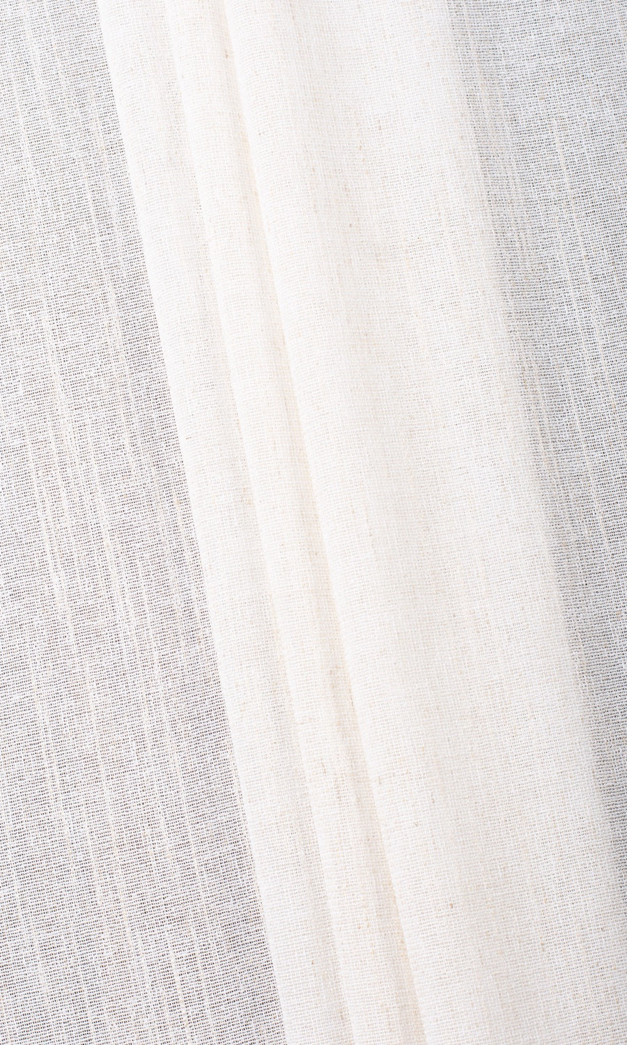 Poly-Linen Sheer Fabric Material By the Yard (Ivory)