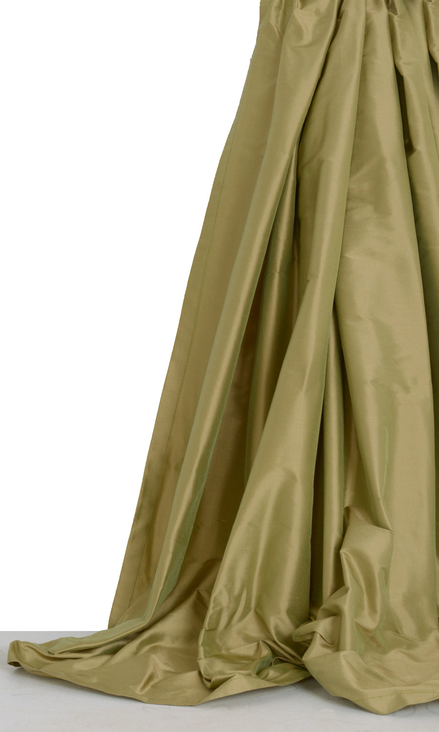 Shantung Silk Window Treatments Fabric By the Yard (Moss Green)