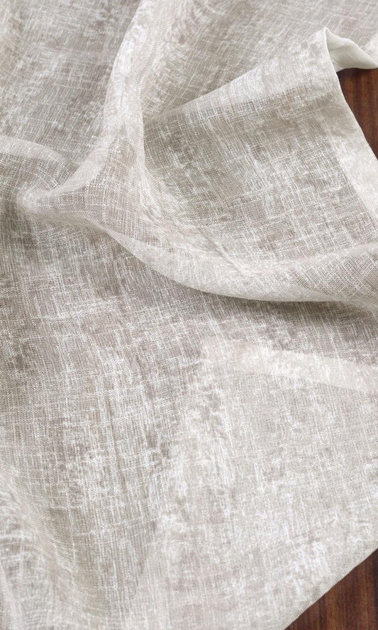 Textured Sheer Drapery (Ivory/ Greige)