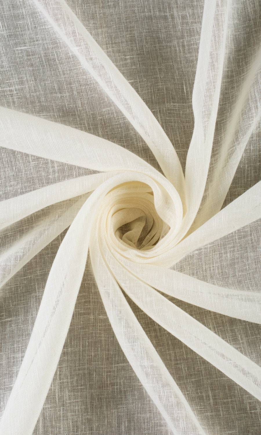 Sheer Fabric Material By the Yard (Cream/ Milky White)