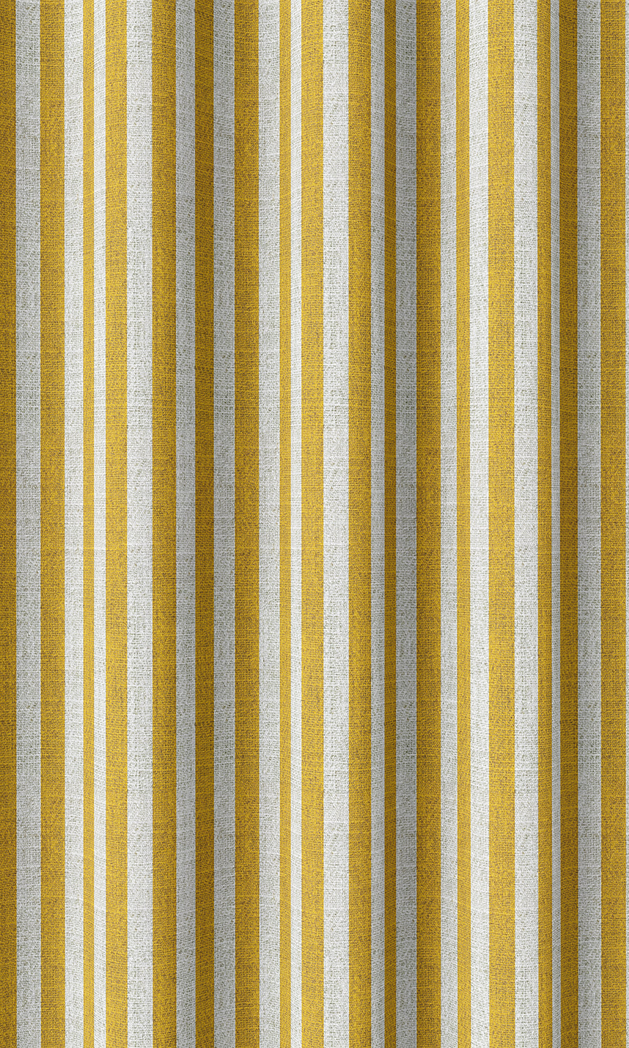 Modern Striped Home Décor Fabric By the Yard (Deep Yellow/ White)