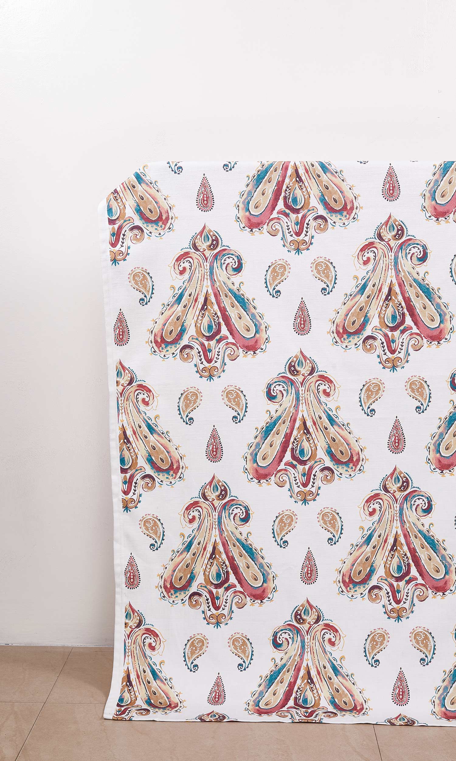 Paisley Print Home Décor Fabric By the Yard (Burgundy/ Beige/ Teal)