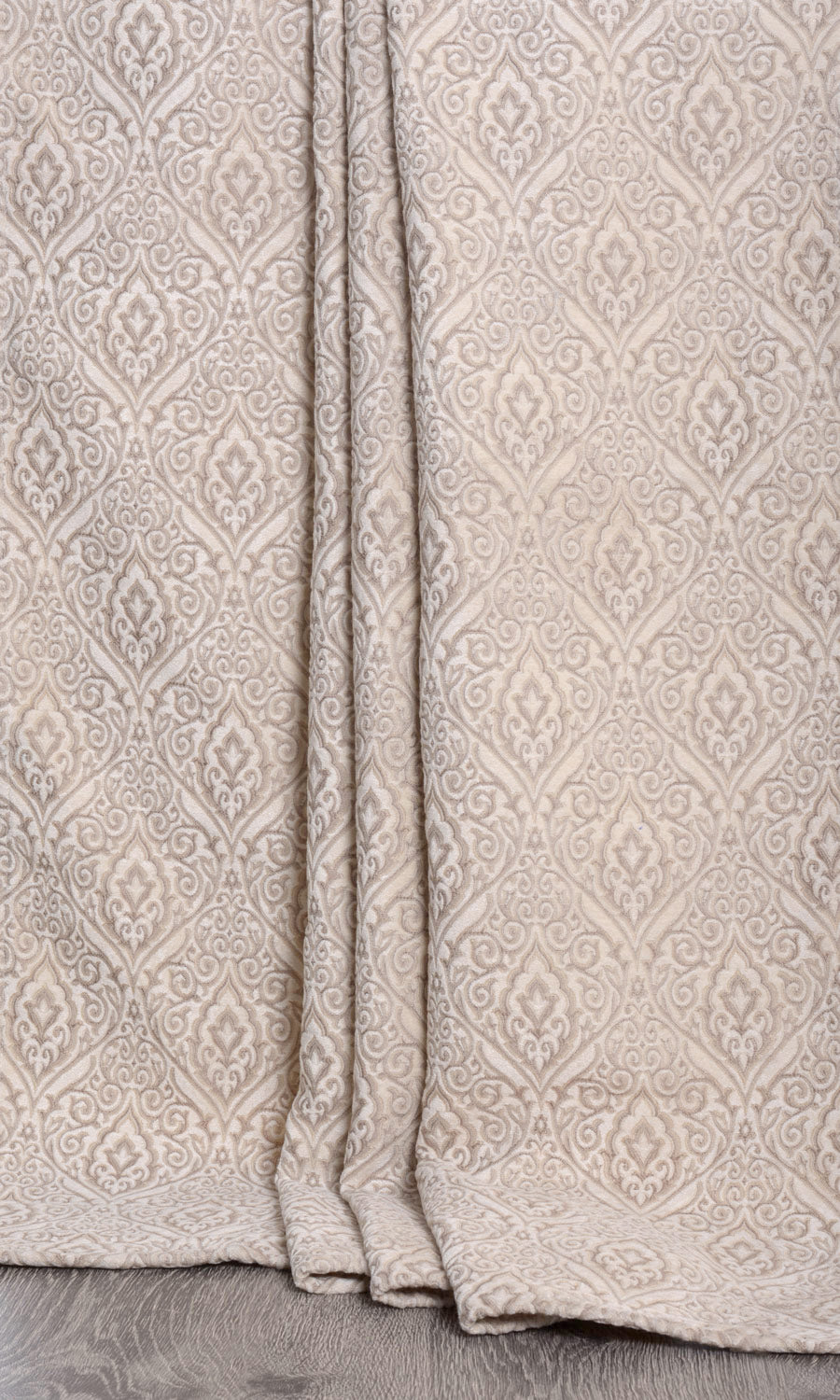 Velvet Free Fabric Material Sample (Ivory/ Beige)