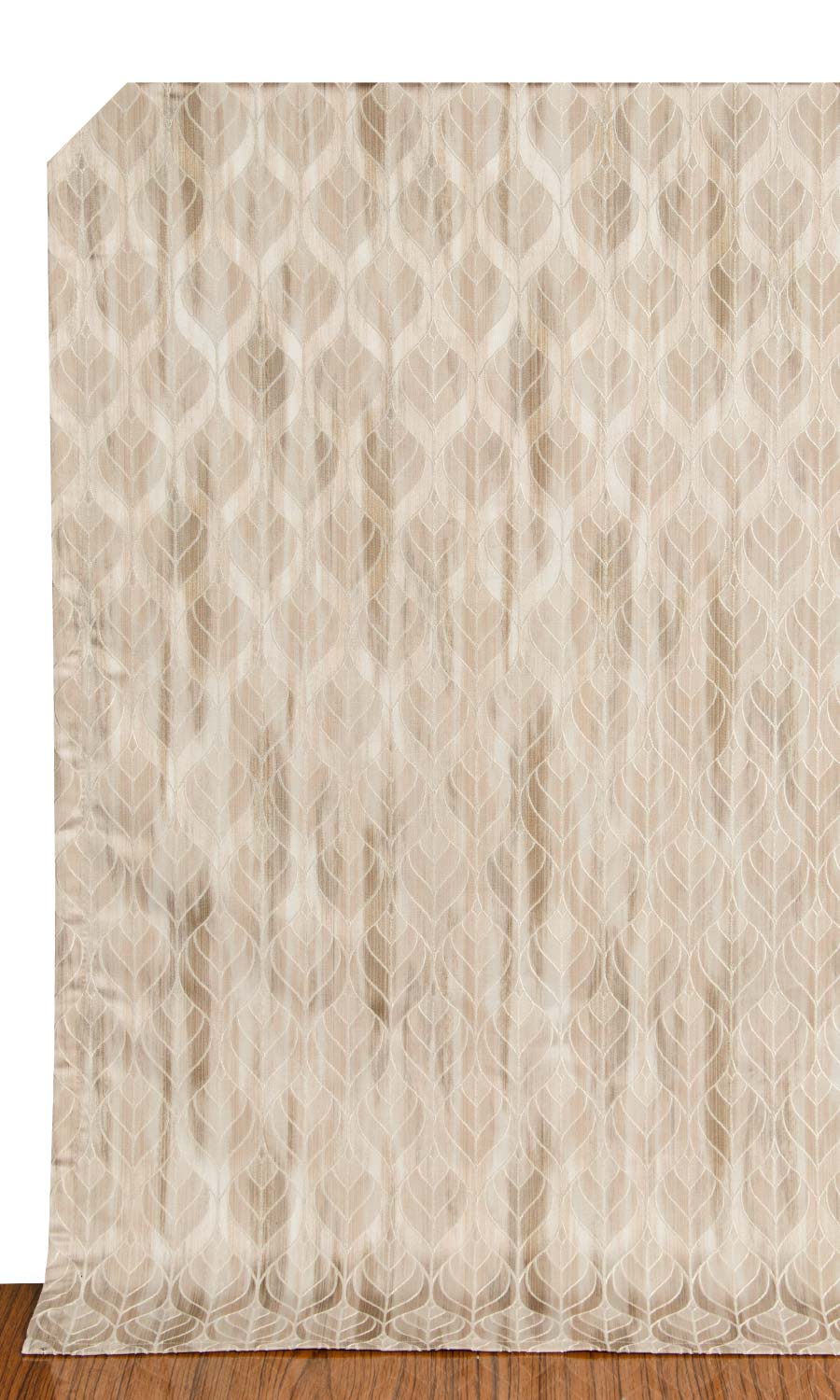 Petal Patterned Home Textile Fabric Material By the Yard (Pale Beige/Brown)