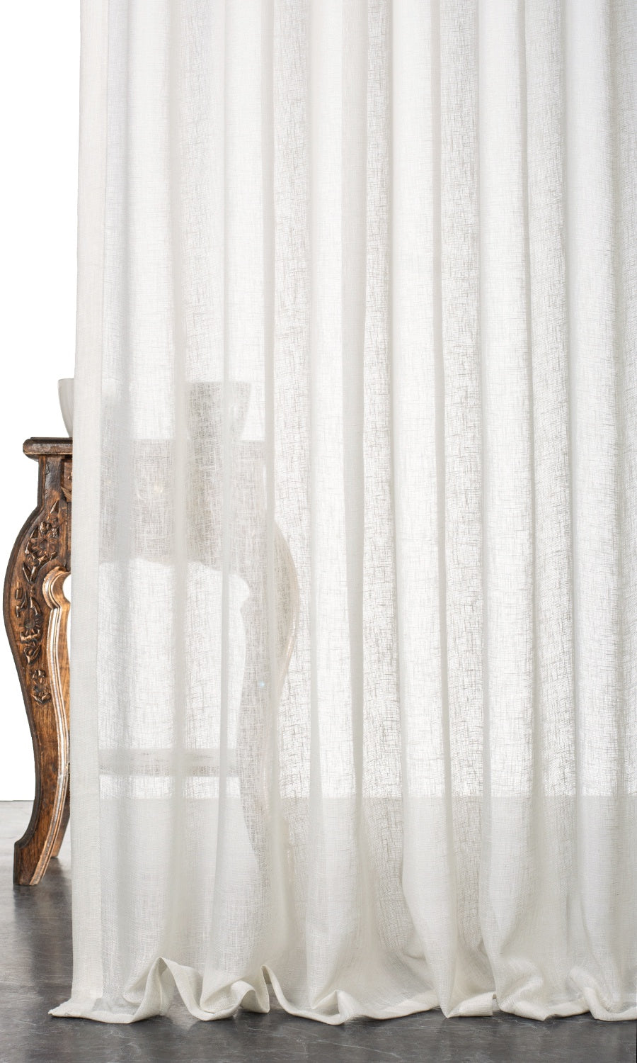 Plain Sheer Home Textile Fabric Material By the Yard (Cream/ Off-White)