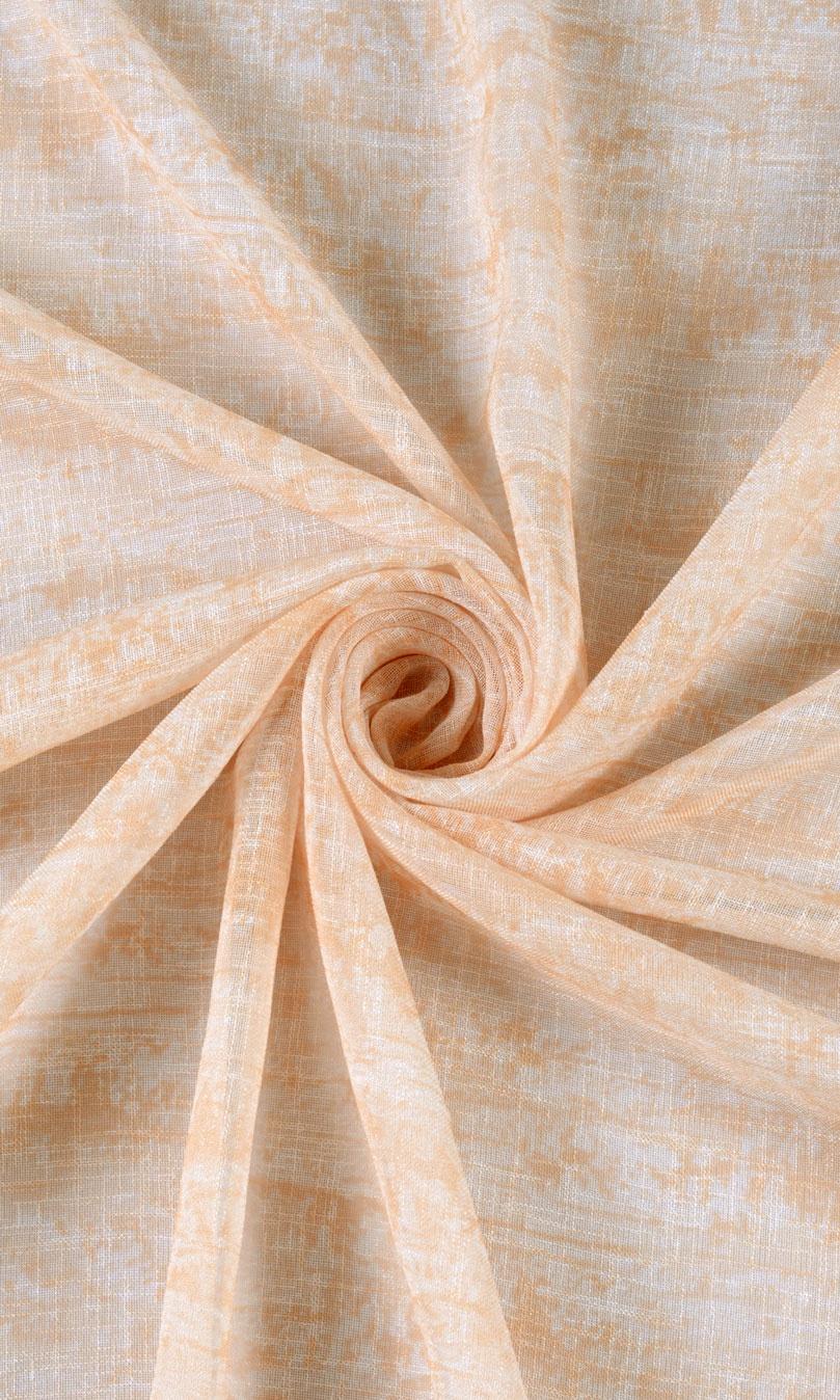Textured Sheer Free Fabric Material Sample (Peachy Orange)